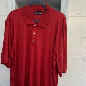 MENS RED BIG and TALL PIMA COTTON 'HATHAWAY' POLO SHIRT SIZE XL